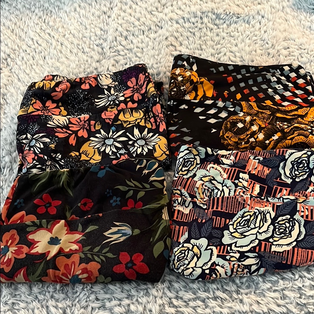 LuLaRoe Floral and Patterned Leggings - Multicolor